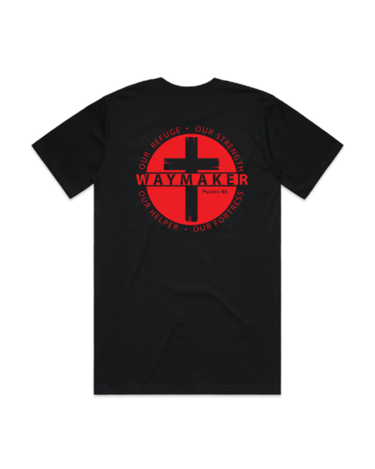 BLACK PSALM 46 TRAINING TEE
